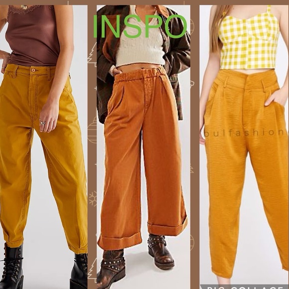 Mustard Corduroy Double Pleated Pants Women’s XL 30 Classiccore Academia Y2K - Picture 5 of 17